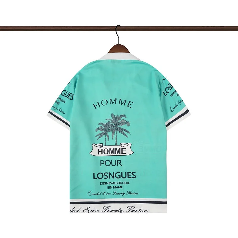 Casablanca 2023SS New Product Silk Short Sleeve Shirt