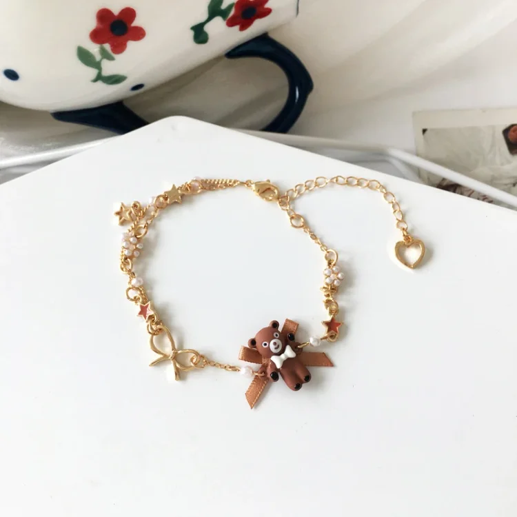 Kawaii Bear Heart Bracelet