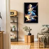 (US Only)Paint By Numbers Kit On Canvas DIY Oil Art Moon Picture Home Wall Decor40x60cm