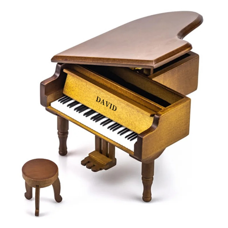 Piano  Box Made Of Wood With Rings
