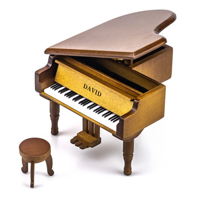 Piano  Box Made Of Wood With Rings
