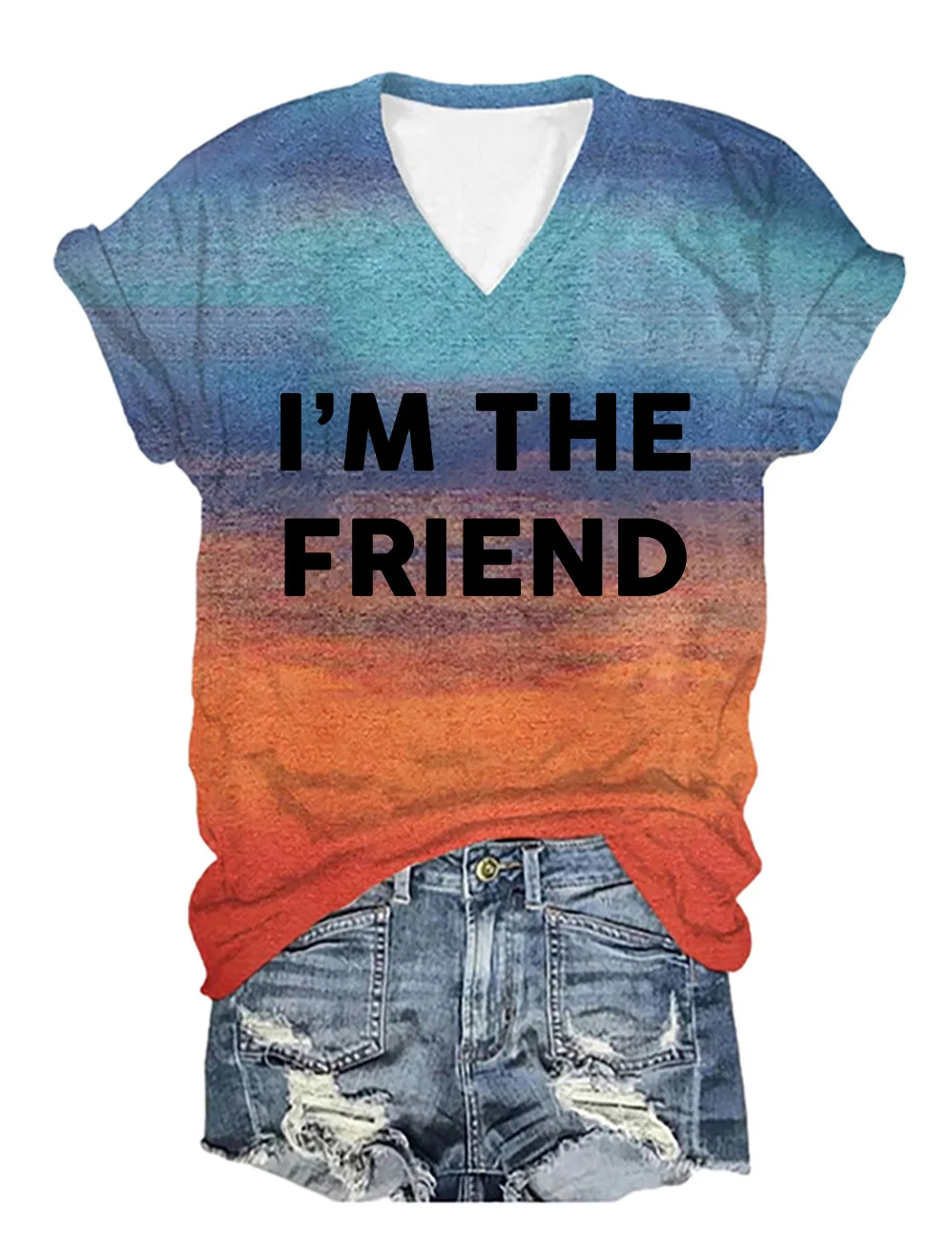 Back Off I Have A Crazy Friend V-Neck T-Shirt