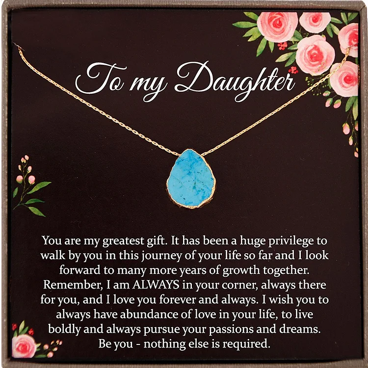 Daughter Gift from Mom & Mum to Daughter Necklace (with a card)