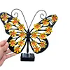 LED Solar-Powered Wall Lamp Hollow Out Wall Decoration Light Wrought Iron Decorative Light IP65 Waterproof Solar Ambient Landscape Lights for Villa Garden Courtyard Decor