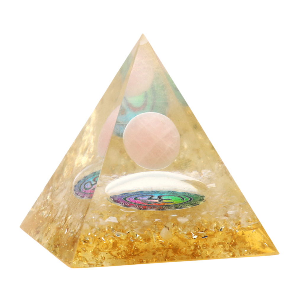 

5cm Orgonite Pyramid Natural Crystal Stone Orgone Energy Healing Home Decor, 7 order 5cm as shown, 501 Original