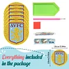 6 Stück Aston Villa FC DIY Diamond Painting Untersetzer Kits mit Halter für Erwachsene