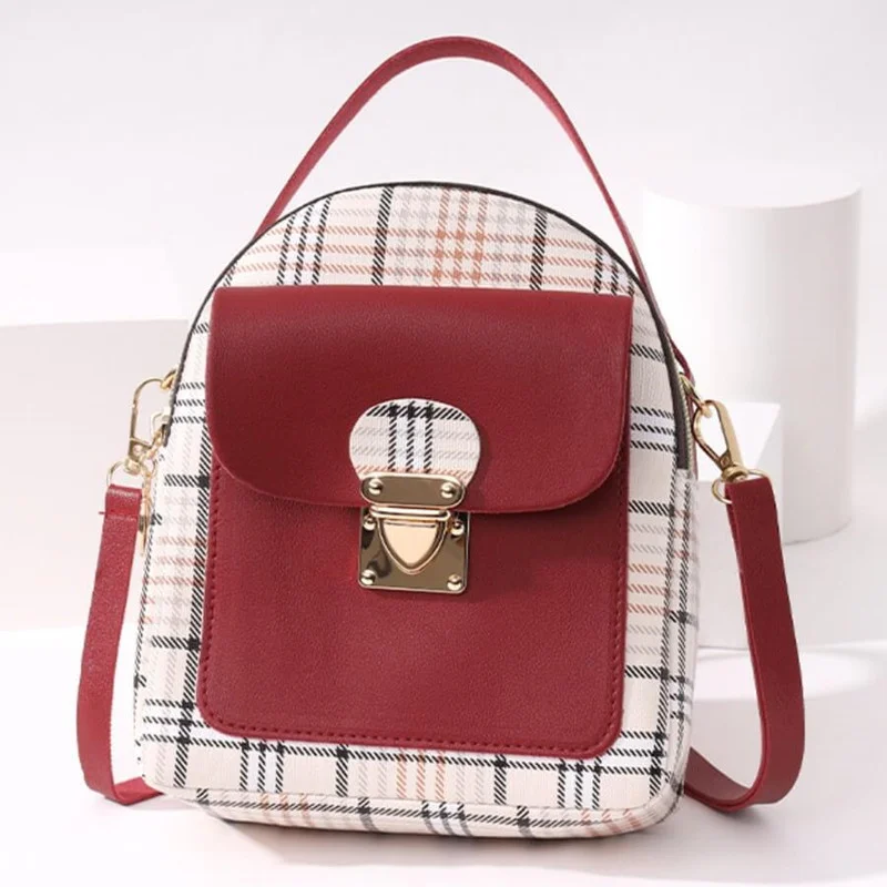 Red Fashion Casual Patchwork Zipper Backpack | EGEMISS