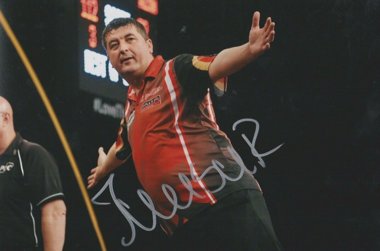 Mensur Suljovic **HAND SIGNED** 8x12 Photo Poster painting ~ Darts ~ AUTOGRAPHED