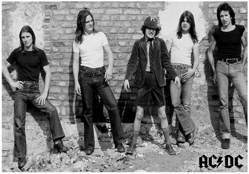 ACDC POSTER BAND WITH BON 3 - HIGH GLOSS Photo Poster painting POSTERS - INSERTS FOR FRAMING