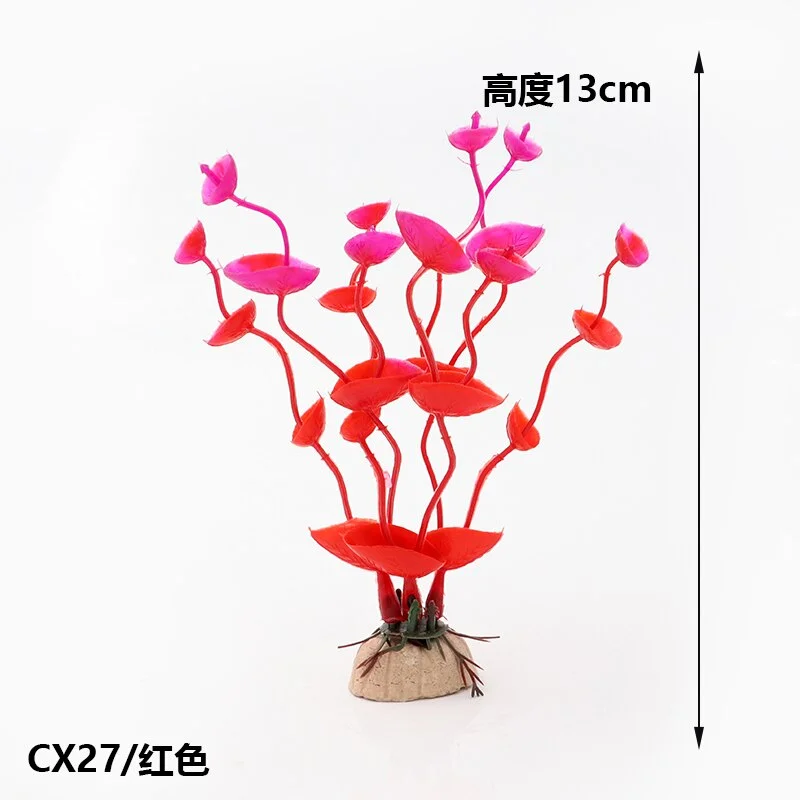 1pcs/lot Mini 13cm PVC Fish Tank Decoration Artificial Trumpet Environmental Aquarium Accessories Simulation Fake Aquatic Plants