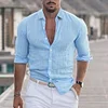 Camicia casual traspirante a maniche lunghe da uomo