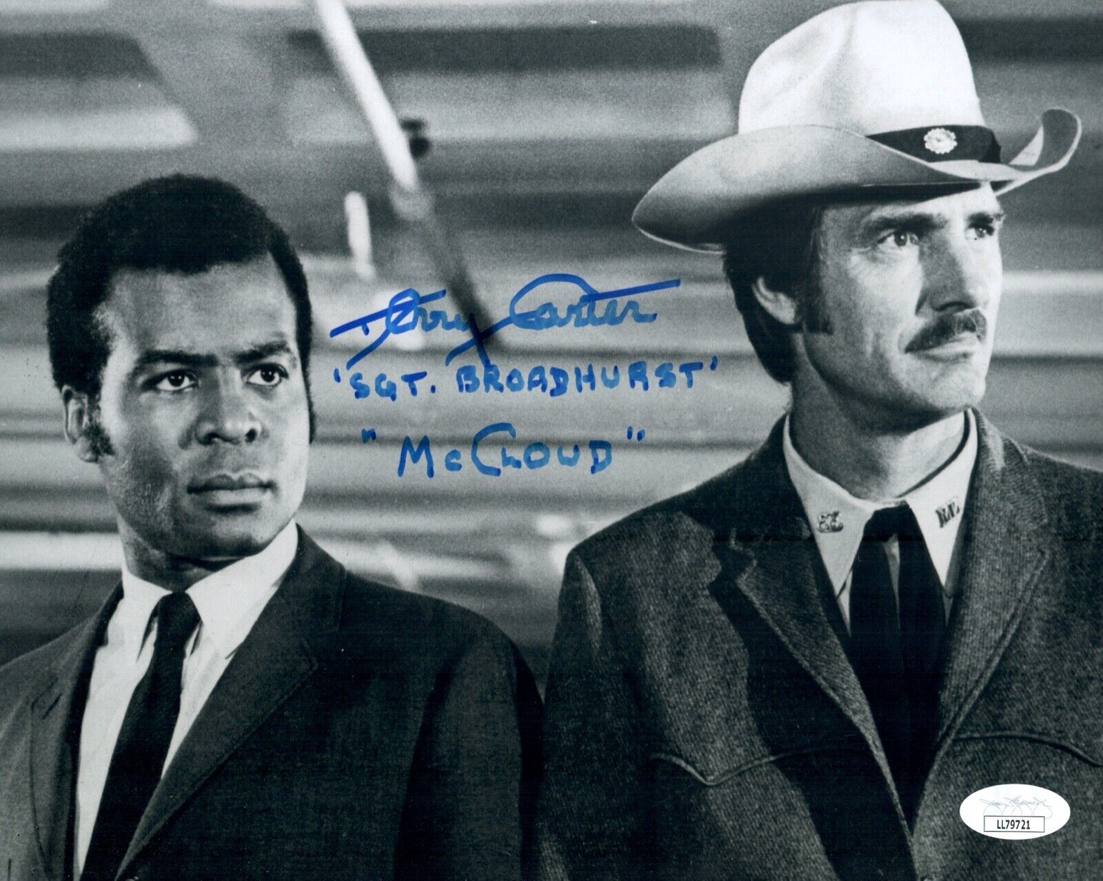 TERRY CARTER Signed McCLOUD 8x10 Photo Poster painting JOE BROADHURST Autograph JSA COA Cert