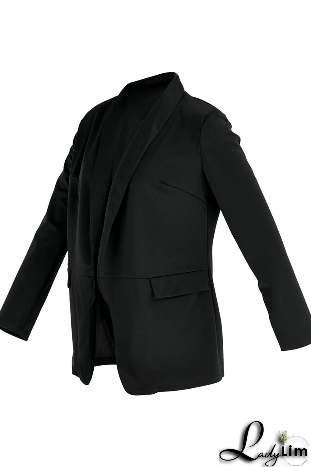 Green Fashion Casual Solid Patchwork Cardigan Turn-back Collar Outerwear