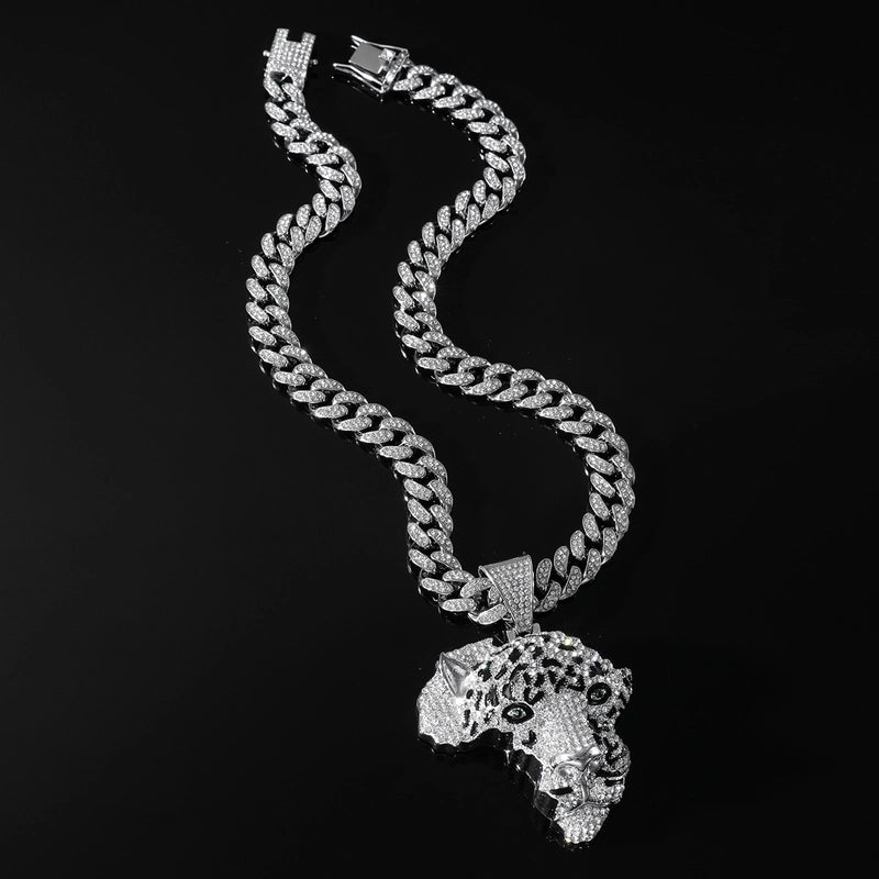 Hip-hop Color Block Alloy Inlay Rhinestones Men’s Pendant Necklace