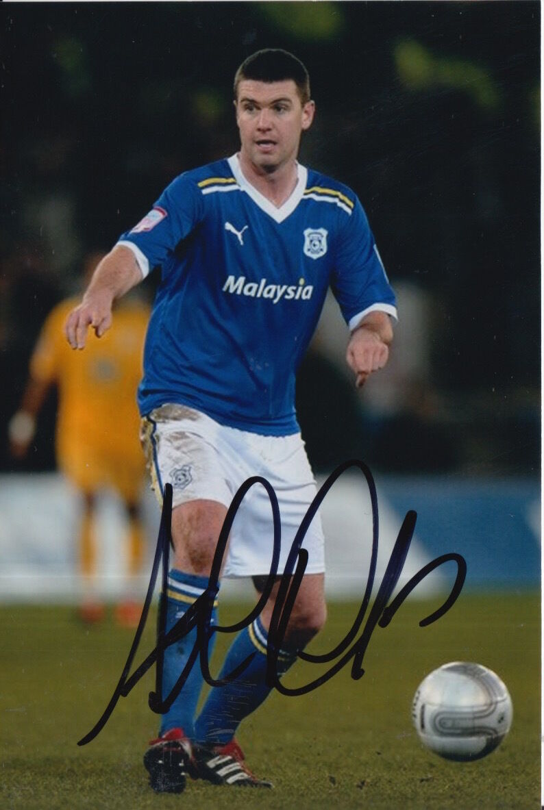 CARDIFF CITY HAND SIGNED ANTHONY GERRARD 6X4 Photo Poster painting 1.