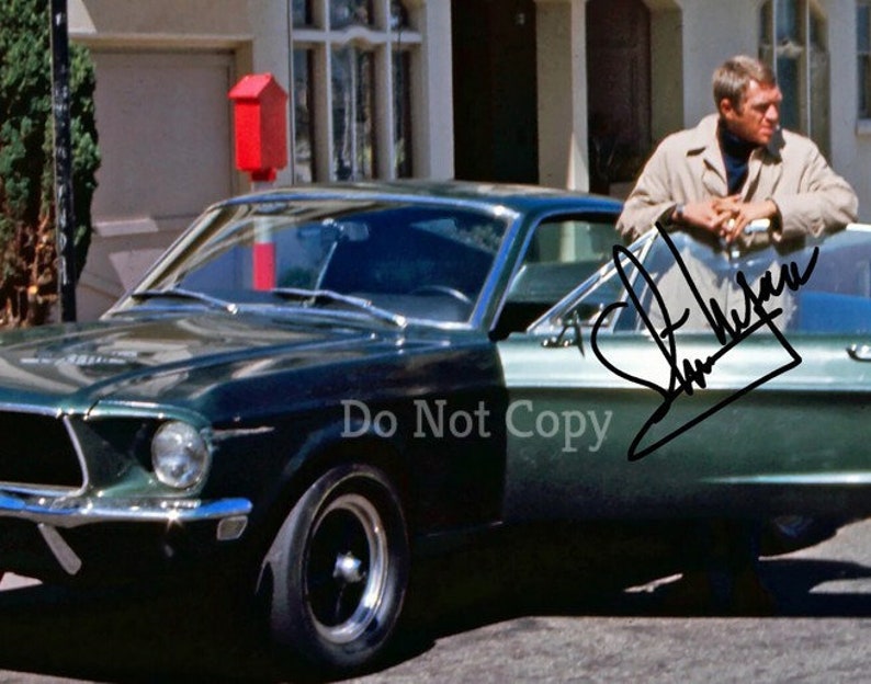 Steve Mcqueen * Bullitt * Signed Photo Poster painting 8X10 rp Autographed Picture Ford Mustang