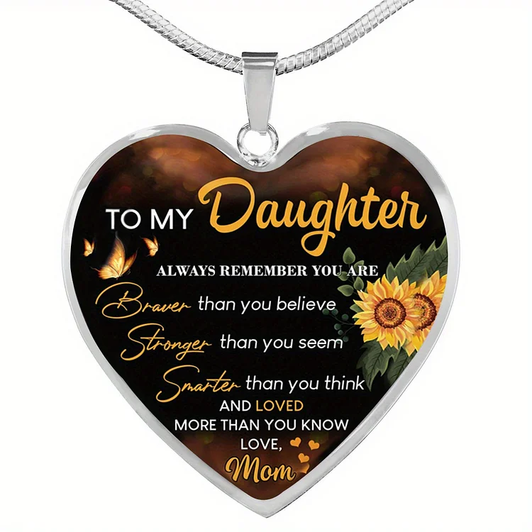 Heart shaped pendant necklace gift for daughter VangoghDress