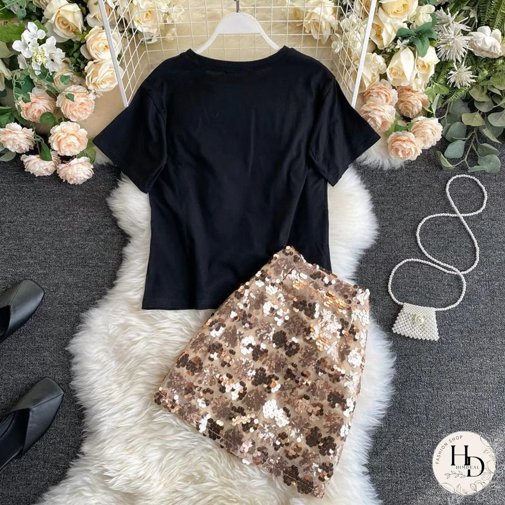 Fashion Sequins Two-Piece Set P11687