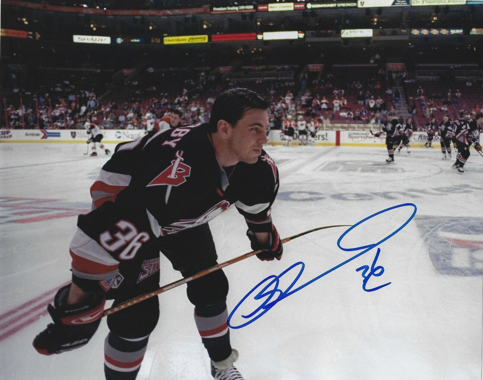 Autographed 8x10 MATTHEW BARNABY Buffalo Sabres Photo Poster painting w/Show Ticket