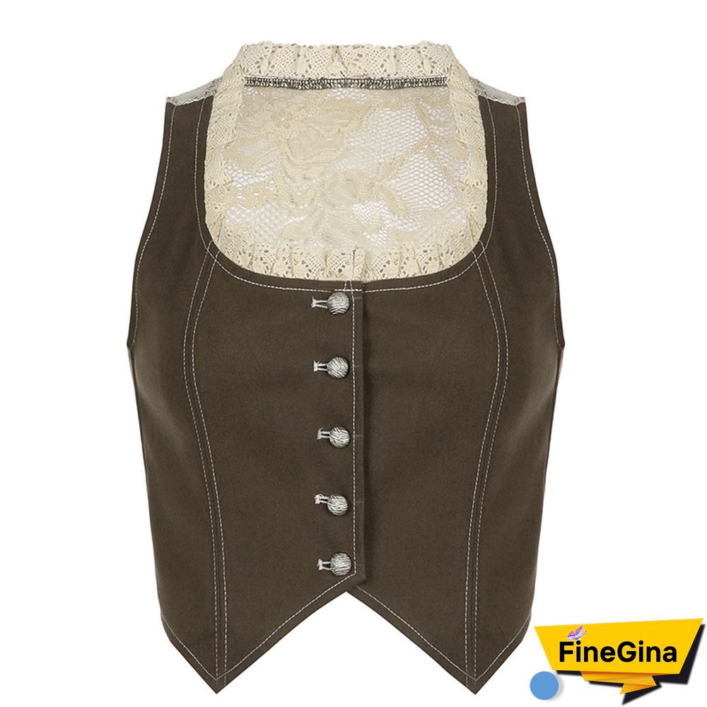 Lace Panel Vest