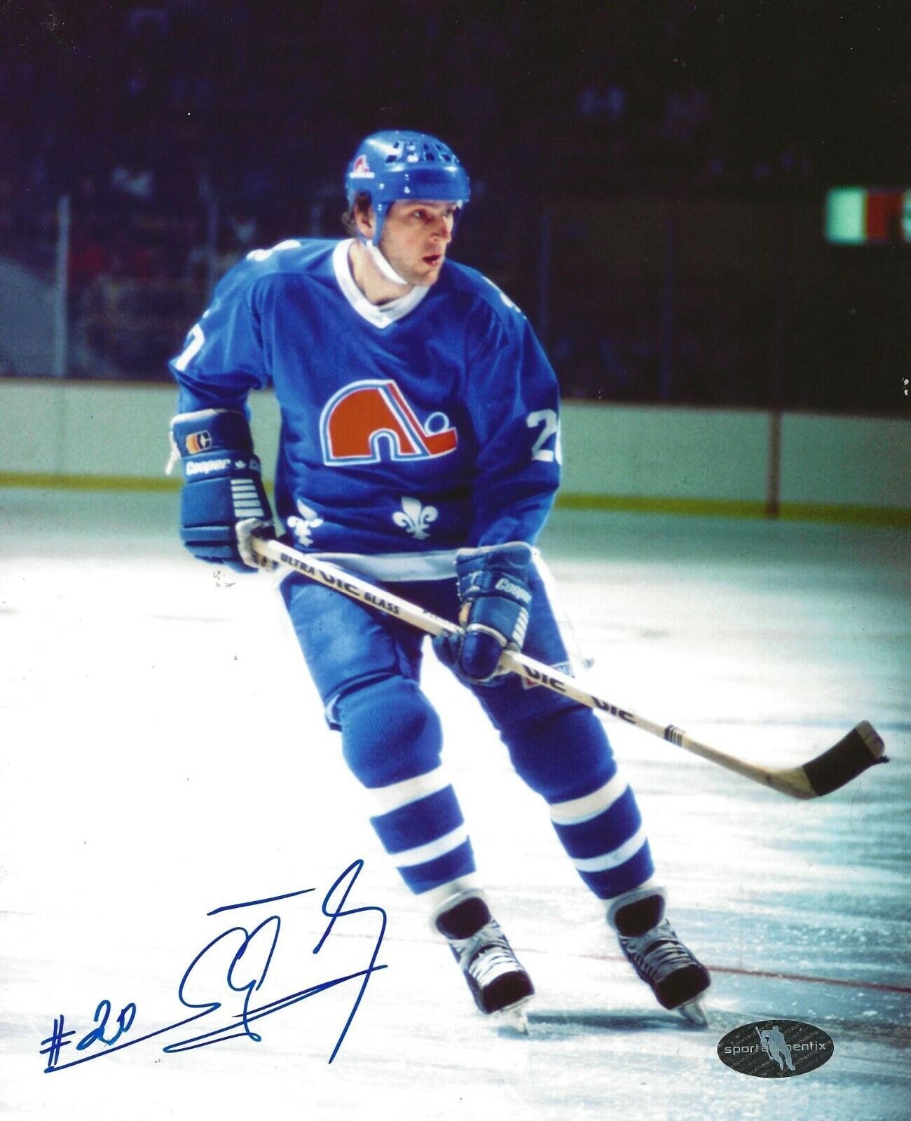 Anton Stastny signed Quebec Nordiques 8x10 Photo Poster painting autographed 2