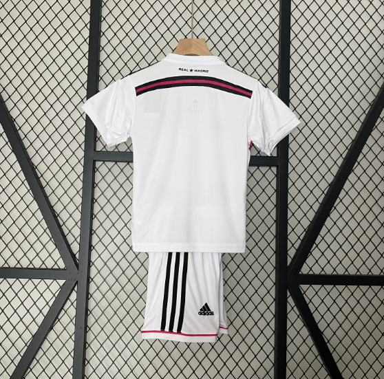 2014-2015 Retro Real Madrid Home Kids Kit Football Shirt Thai Quality
