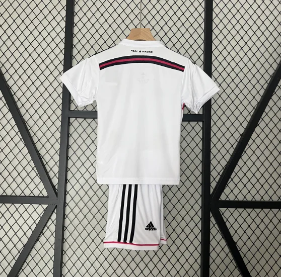 2014-2015 Retro Real Madrid Home Kids Kit Football Shirt Thai Quality