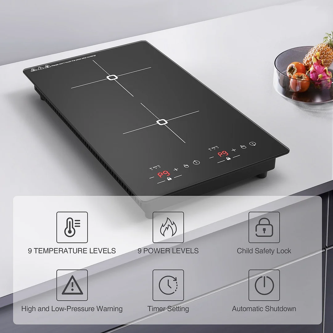 Vbgk Double Induction Cooktop 12 Inch Portable Induction Cooktop With