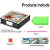 (US Local)5D DIY PU Santa Claus Diamond Painting Notecard Box Gem Art Note Holder
