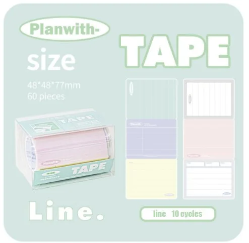 Journalsay 40/60 Sheets/Rolls Creative TAPE Dual Purpose Notes Paper DIY Pull-out Sticky Notes Journal Memo Pad
