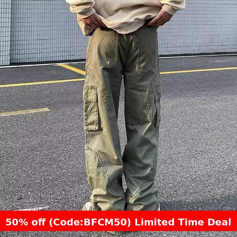 style mistakes Spring 2024 Loose Trendy Casual Pants Boys Fashion Overalls Trendy Youth Popular Trousers