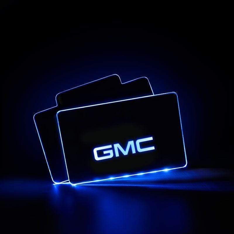 GMC Acrylic LED Car Floor Mat For GMC Atmosphere Light With RF Remote Control Car Interior Light Decoration  dxncar