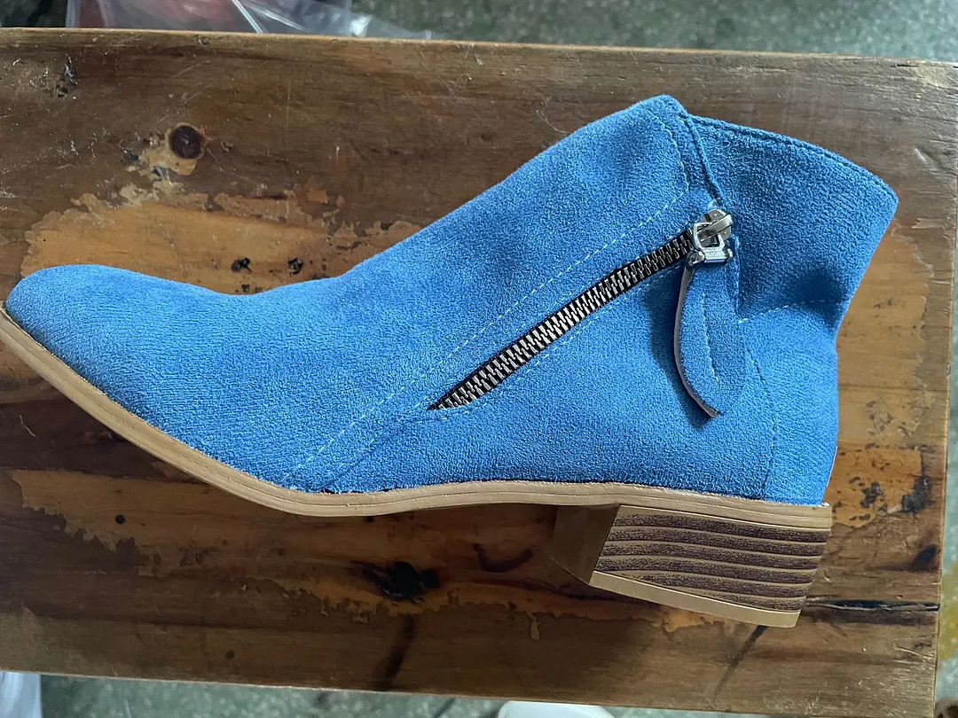 Breakj Breakj Martin Boots 2023 Autumn And Winter New Coarse Heel Side Zipper Large Size 43 Yards Female Short Boots