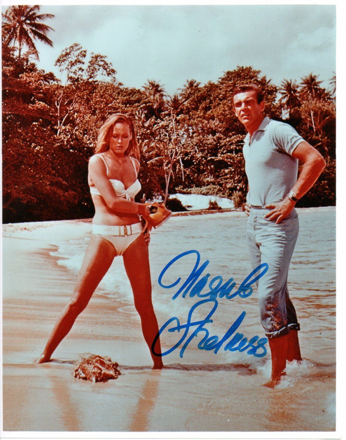 Genuine Hand Signed Ursula Andress Dr No Photo Poster painting 10 x 8 Photo Poster painting  James Bond COA