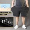 Short extensible en soie glac&eacute;e grande taille pour hommes