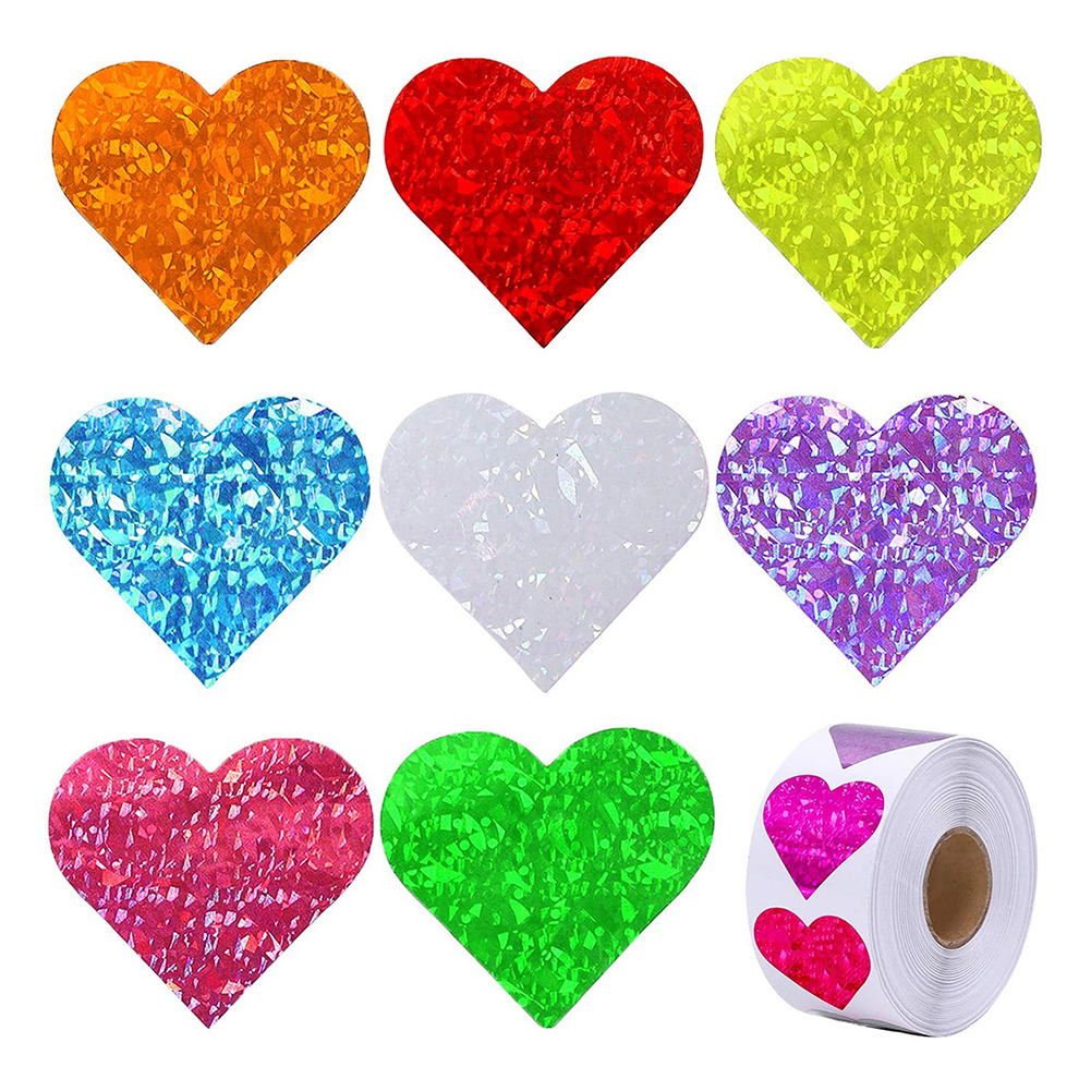 

500pcs/Roll Heart Shaped Label Sticker Sealed Bag Decorative Stickers Kit, 1.5inch-3.8cm, 501 Original