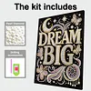 DIY Pearl Painting Dream Big for Home Wall Decor with Frame(30x40cm)