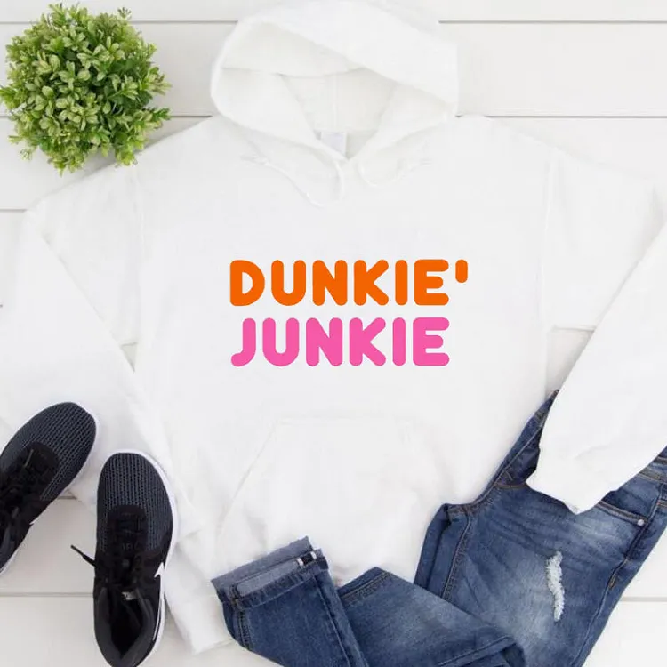 Slogan Graphic Hoodie  Dunkie Junkie