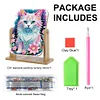 (US Local)DIY Cat Diamond Painting Kit Rotatable Mirror w Diamond Painting Jewelry Box
