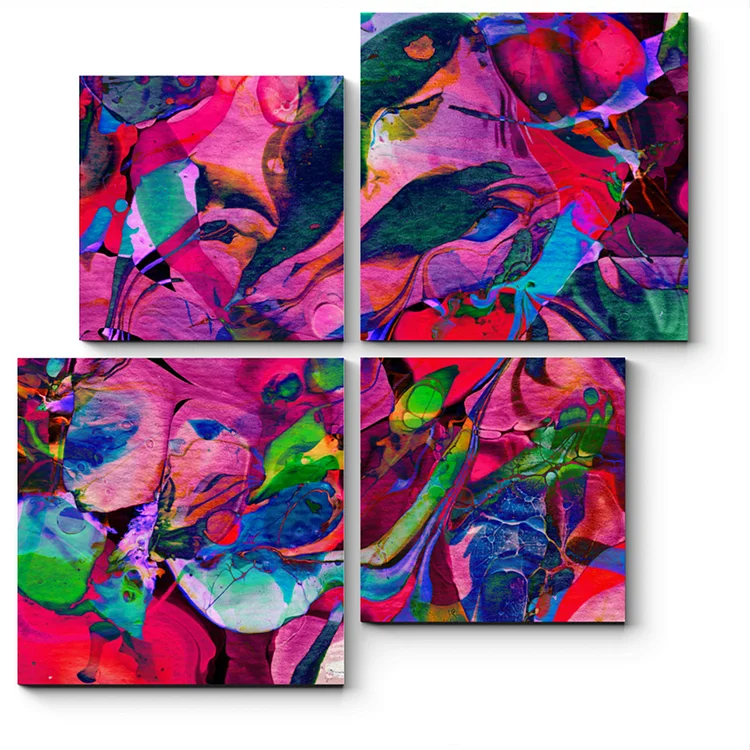 Quadruple Painting - Painting By Numbers - 30*30CM & 40*40CM gbfke