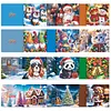 12Pcs Diamond Painting Winter Animals Greeting Card Set with Envelope