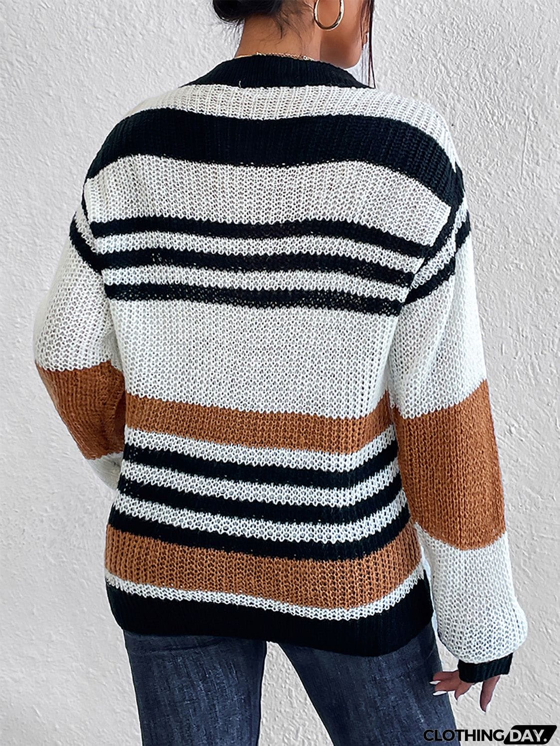 Striped Round Neck Sweater