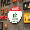 NO ENTRY&ldquo;UNLESS YOU BROUGHT WEED&rdquo; - Round Metal Tin Signs(12*12Inch)