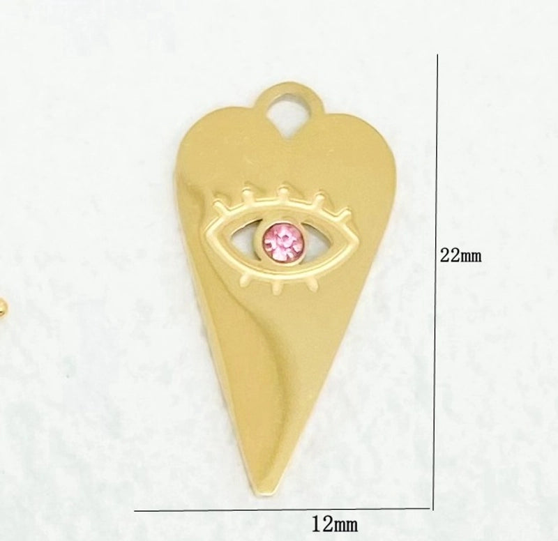 1 Piece 304 Stainless Steel Solid Color Jewelry Accessories Pendant