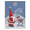 Santa Claus Elk-14CT Stamped Cross Stitch Kit(22*18cm)