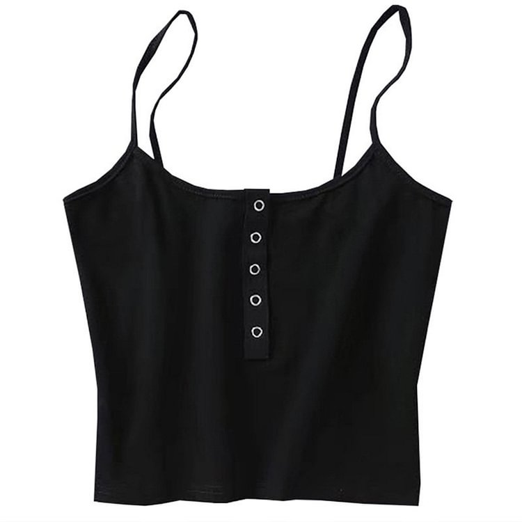Summer Sexy Party Tops Backless Hollow Out Fitness Sleeveless Short Crop Tops Camisoles Streetwear Black Lace Up Crop Tops - Life is Beautiful for You - SheChoic