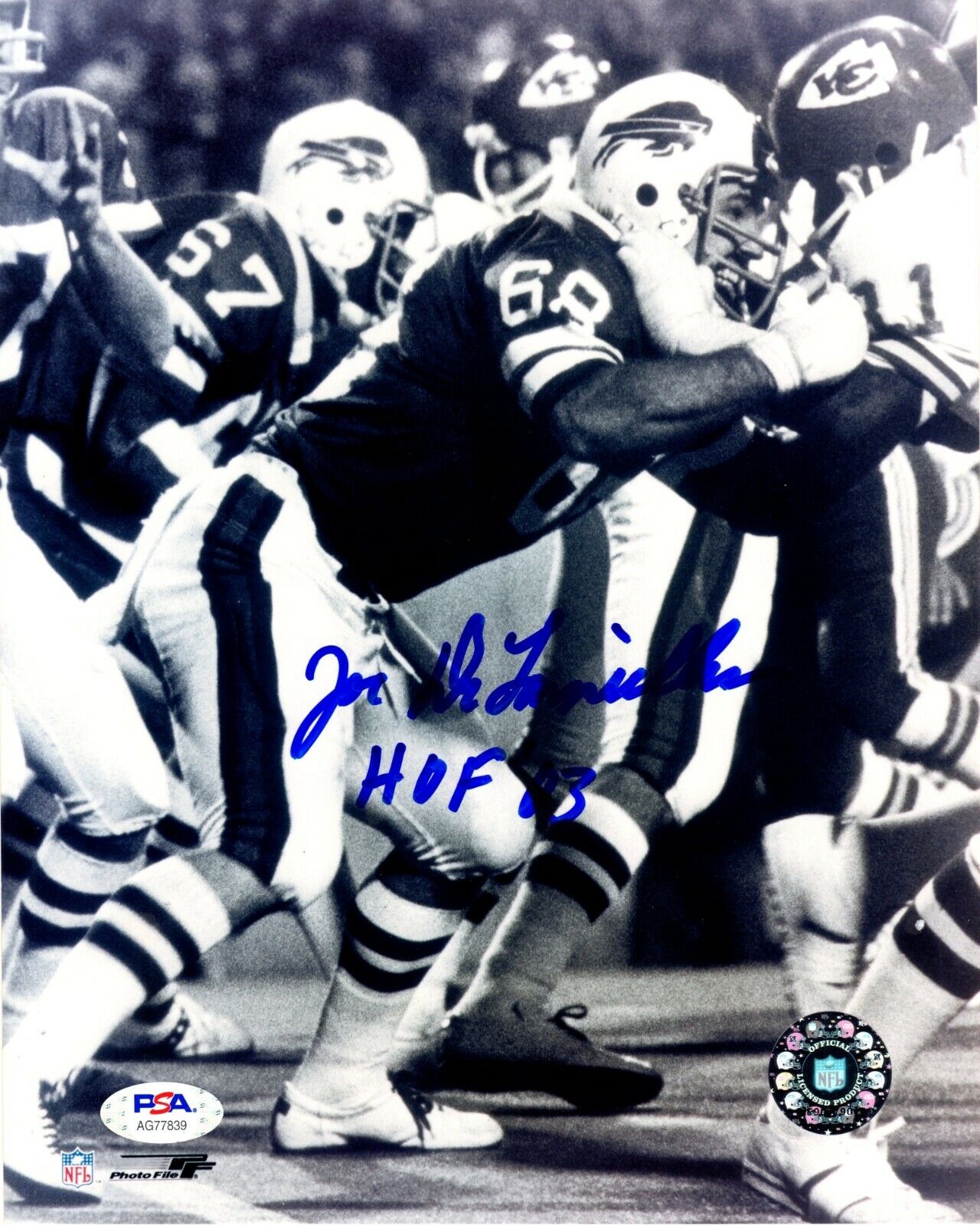 Joe Delamielleure autographed signed inscribed 8x10 Photo Poster painting Buffalo Bills PSA COA