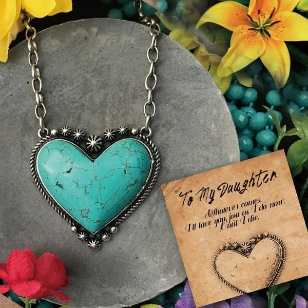 HeartShaped Turquoise Necklace