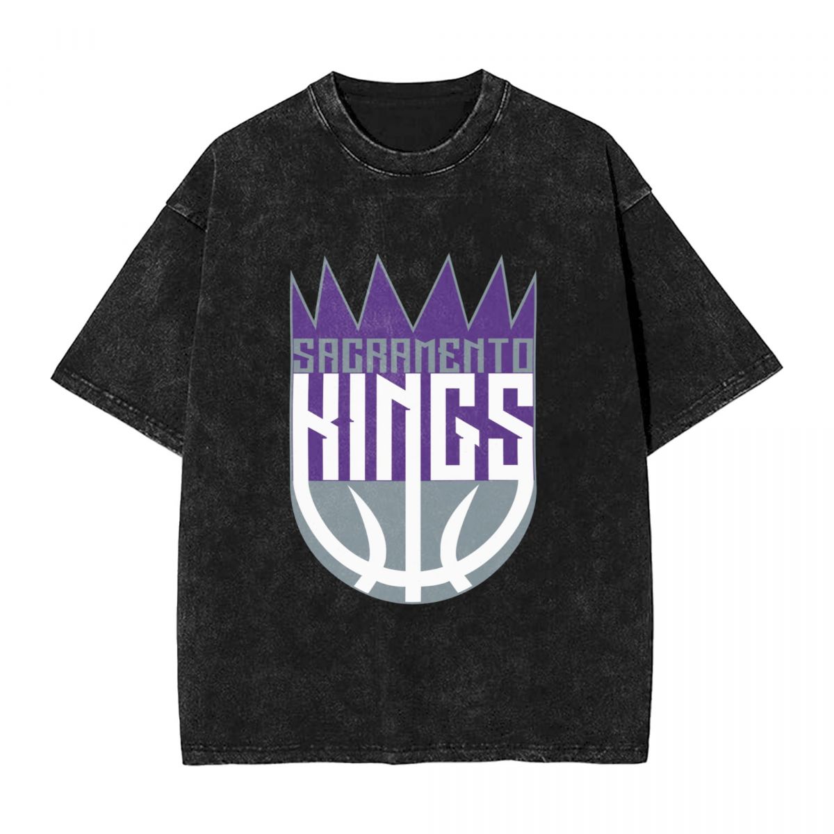 Sacramento Kings Printed Vintage Men's Oversized T-Shirt