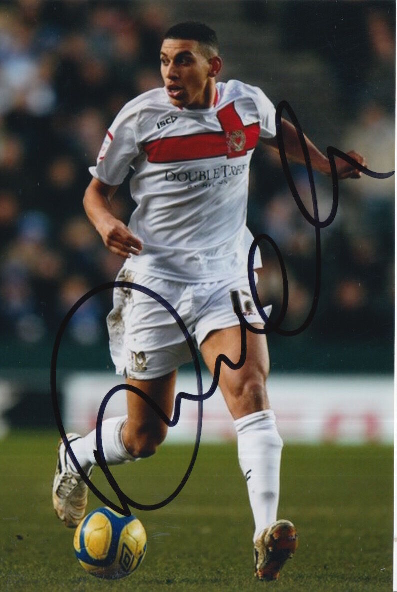 MK DONS HAND SIGNED DANIEL POWELL 6X4 Photo Poster painting 1.